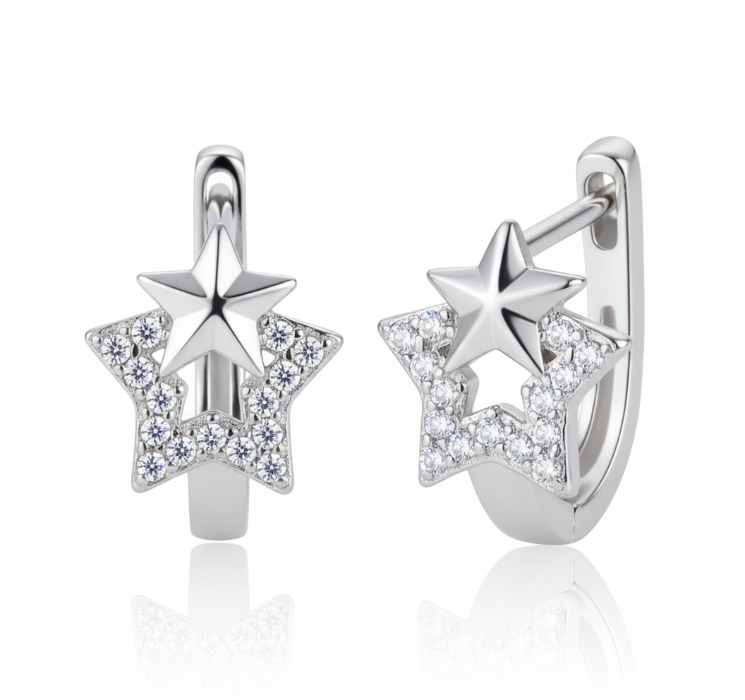 Glossy Hoop Earrings in 18K gold-plated sterling silver, high-shine luxury hoop design by Dione Canada