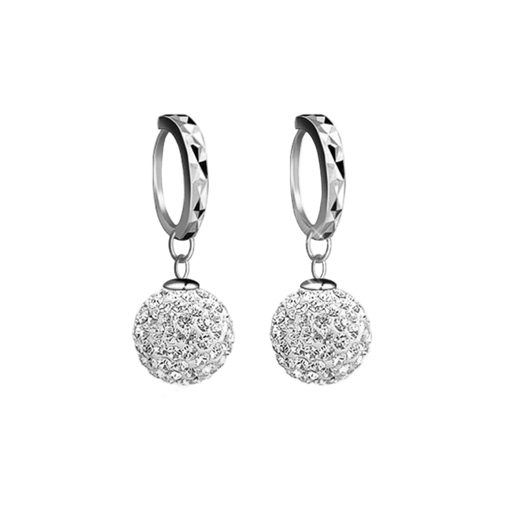 Lunor Earrings in 18 K gold plated and sterling silver, minimalist hoop design by Dione Canada